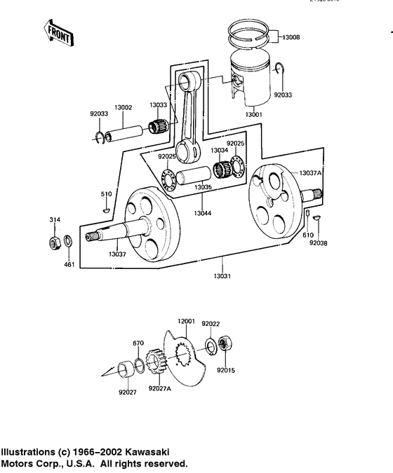 Crankshaft/piston/rotary valve