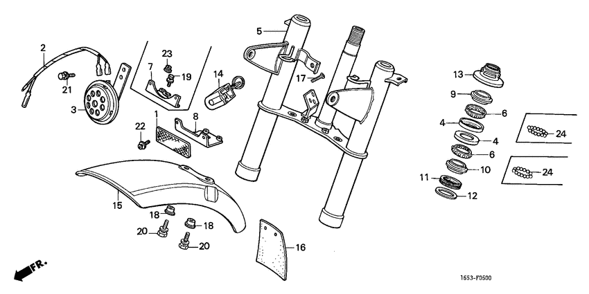 Front fork/horn