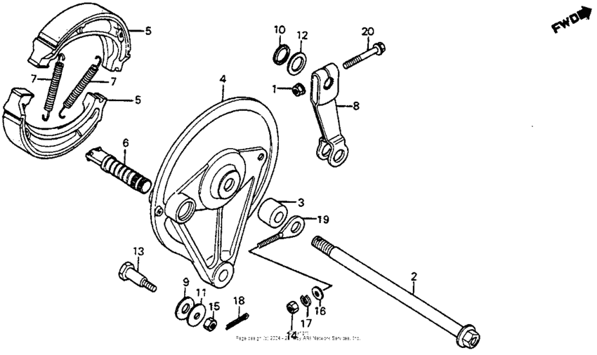 Rear brake panel 80-81