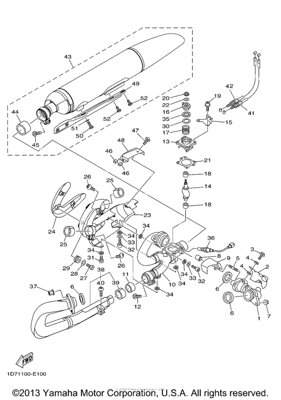 XV1900AS Выхлопная система