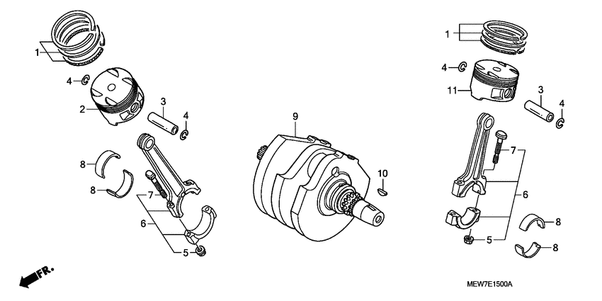 Crankshaft/piston