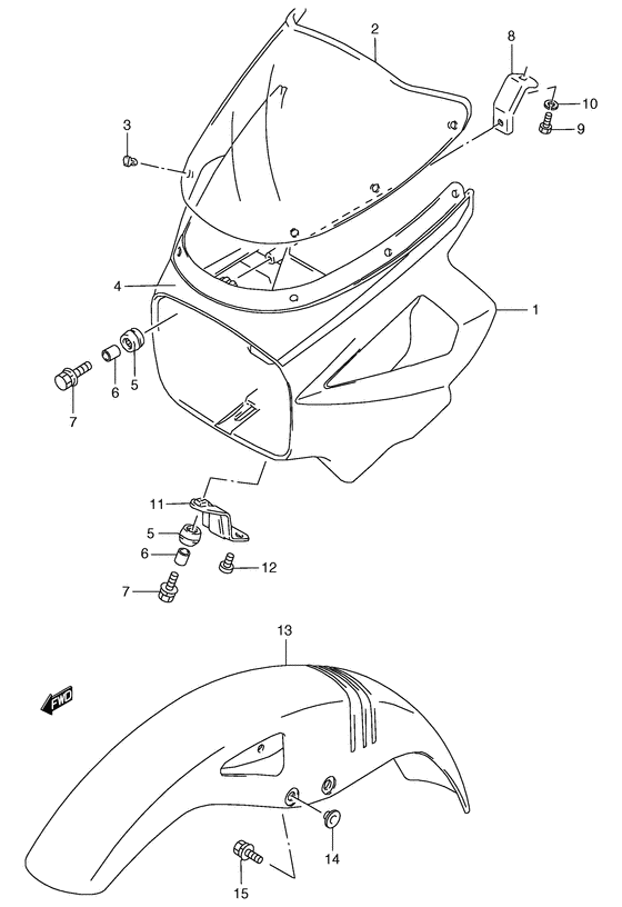 Headlamp housing - front fender