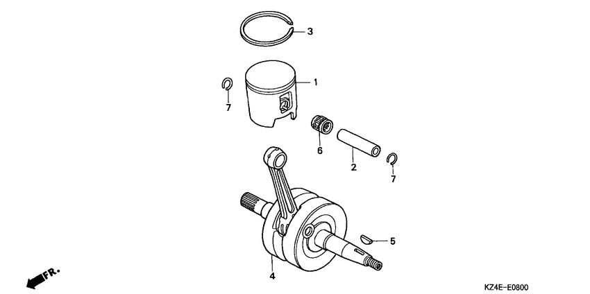 Crankshaft/piston
