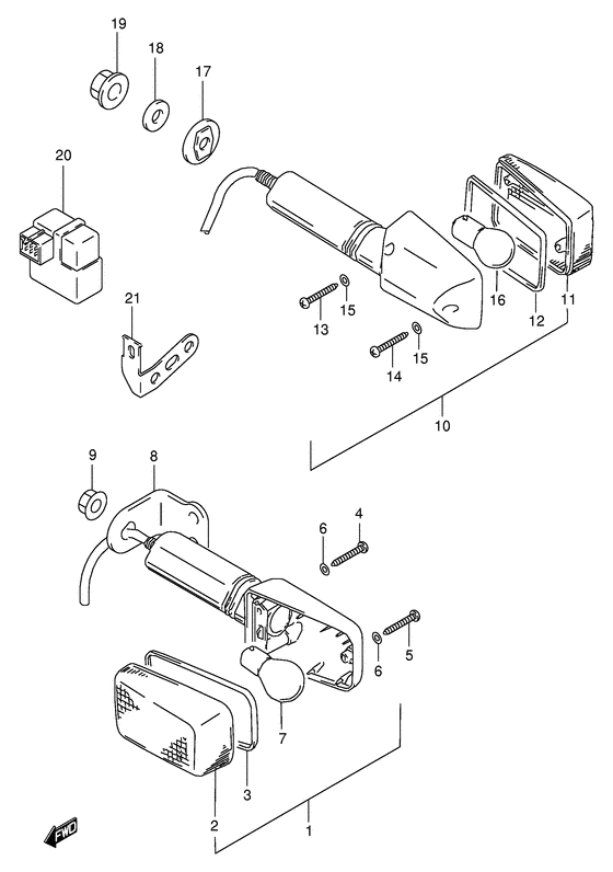 RMX250 Поворотники