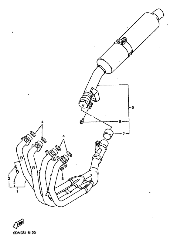 YH50 Выхлопная система