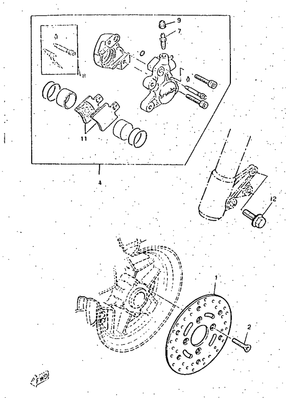 CW50RS Front brake. caliper