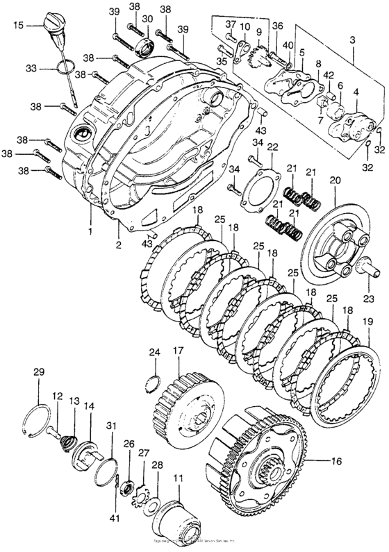 Right crankcase cover + clutch