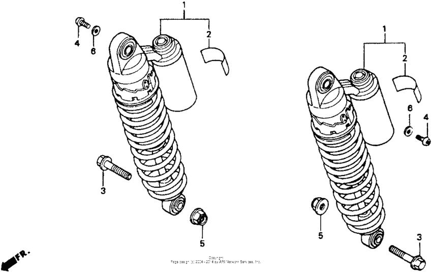 CB1000F Задние амортизаторы