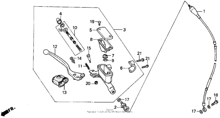 Fr. brake master cyl. 90-91