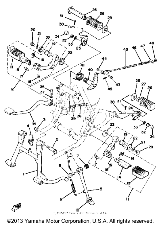Stand - footrest - brake pedal