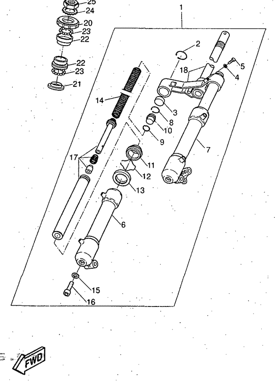 YQ50 Передняя вилка