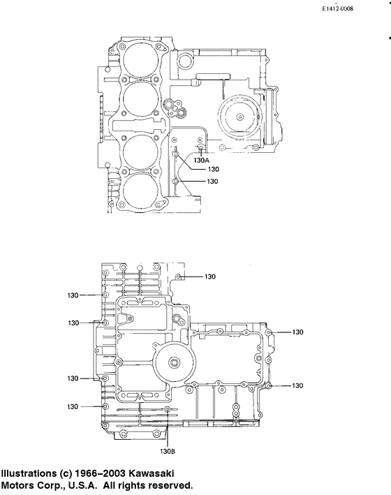 KZ1000 Crankcase bolt & stud pattern