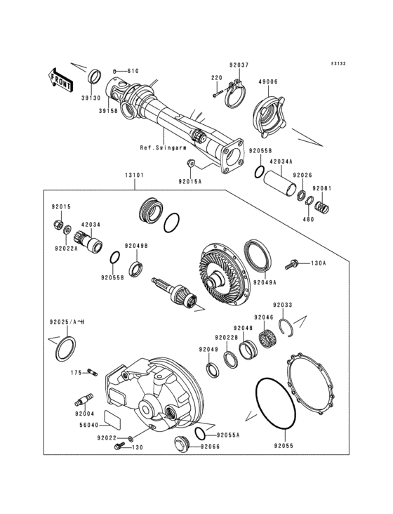Drive shaft/final gear(1/2)