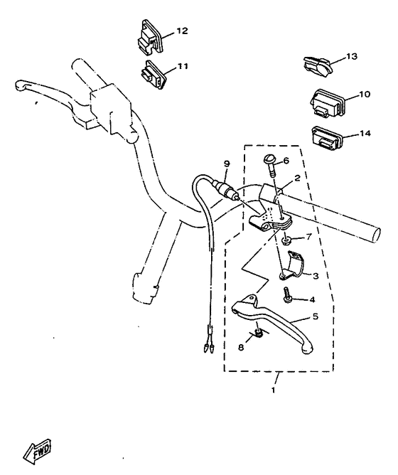 YN50R Handle switch. lever