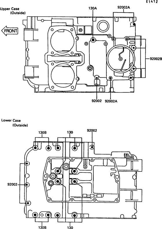 EX500 Болты крепления картера