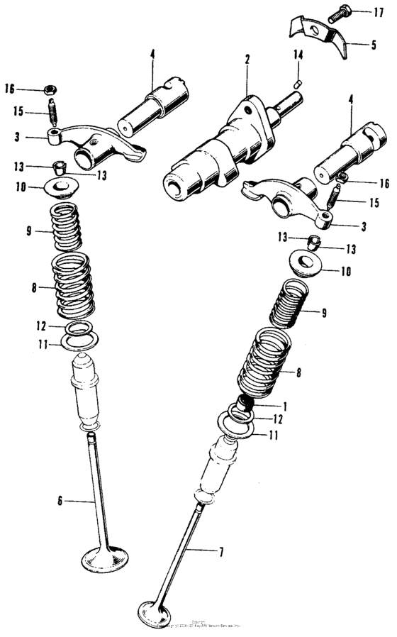 SL100 Распределительный вал и клапана