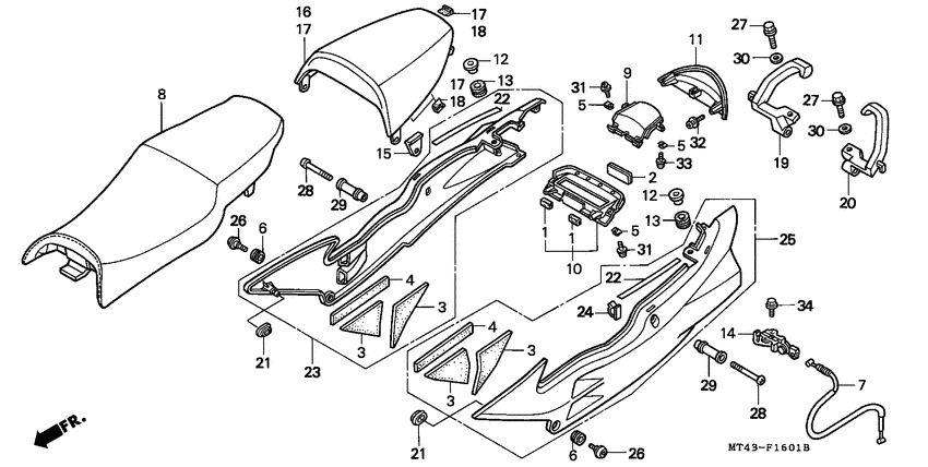 Seat/rear cowl