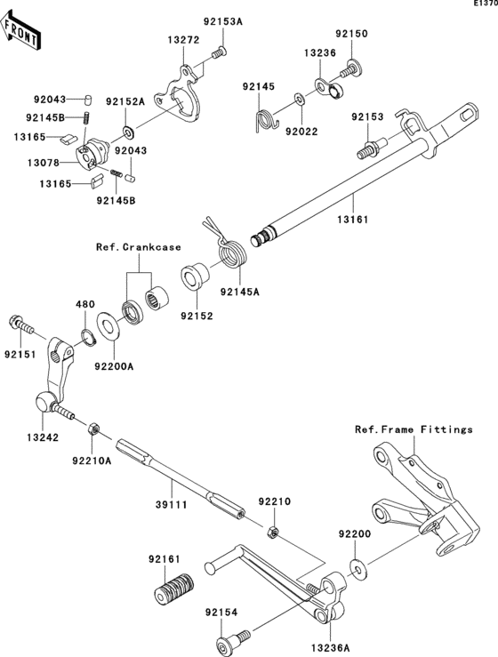 ZX1000 Механизм переключения передач