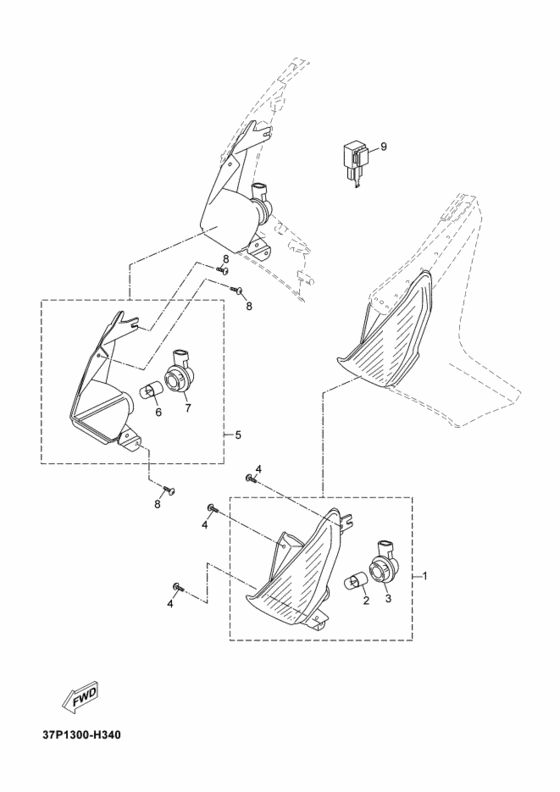 YP250RA Поворотники