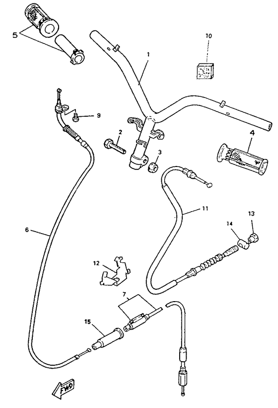 Steering handle. cable