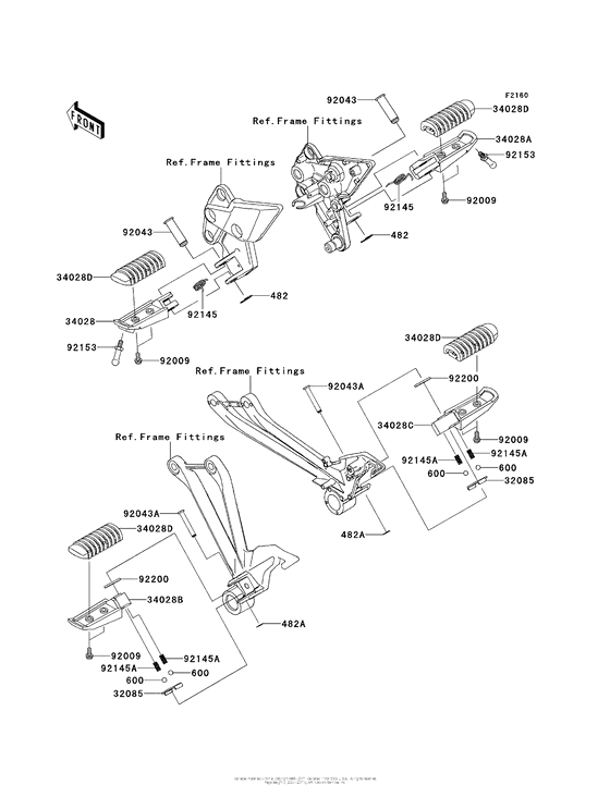 ZX1000 Подножки