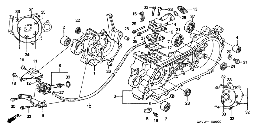 Crankcase/oil pump