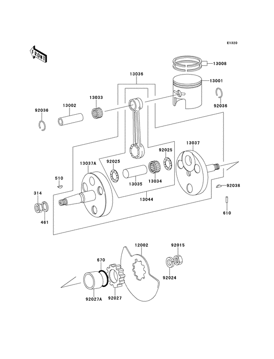 Crankshaft/piston