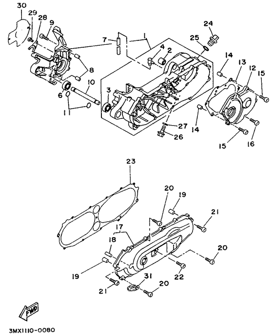 CW50 Картер двигателя