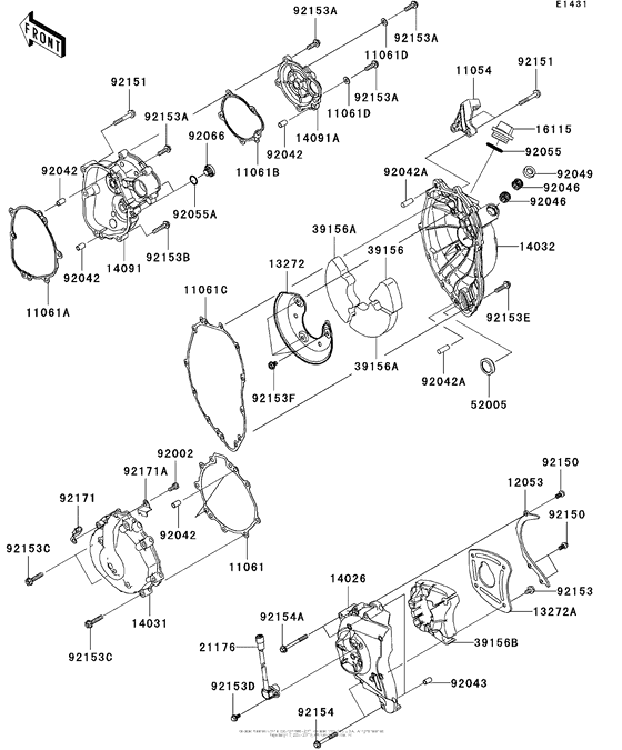 ZX600 Engine Cover(S)(1 / 2)