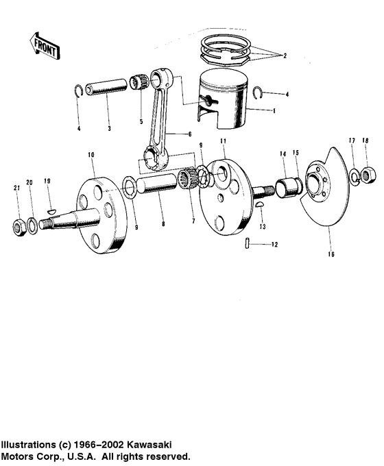 Crankshaft/piston/rotary valve