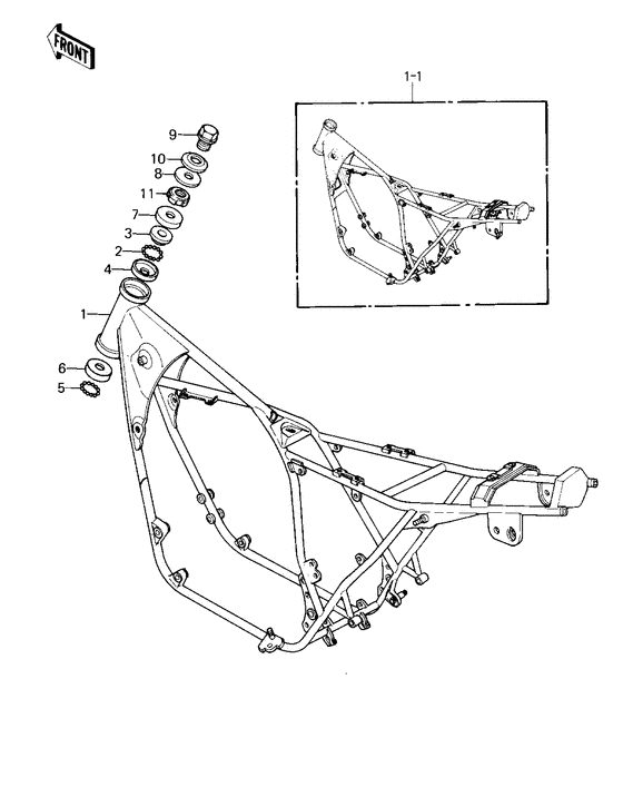 KZ550 Frame comp