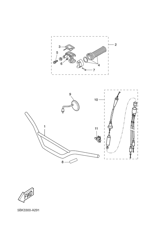 Guidon. cables