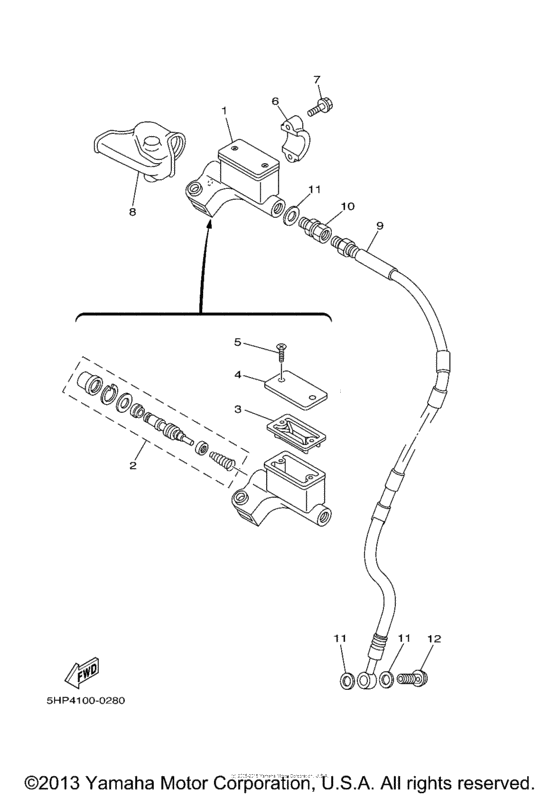 TTR125LER Главный тормозной цилиндр