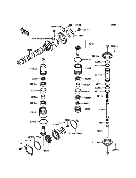 Camshaft(s)/Bevel Gear