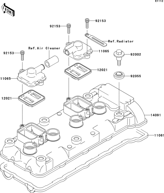 ZX600 Крышка головки цилиндров