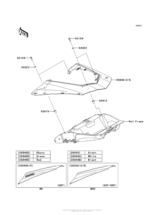ZX1000 Боковые обтекатели