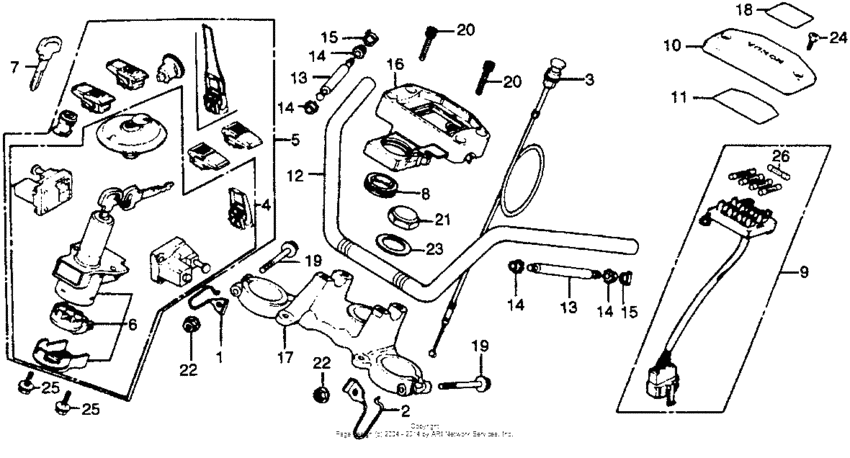 Handlebar + top bridge