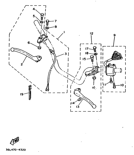 Handle switch. lever