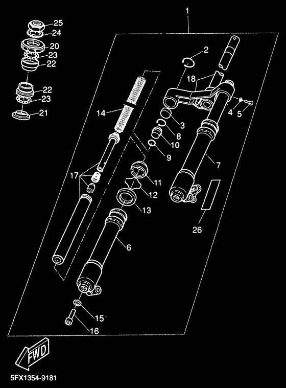 CW50RS Передняя вилка