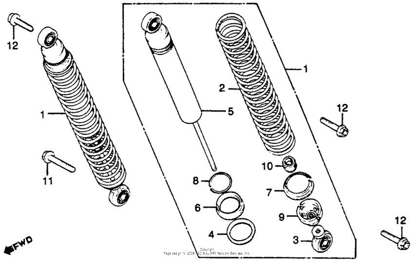 Rear shock absorber 79