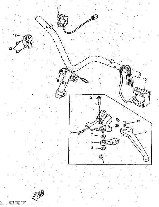 Handle switch. lever