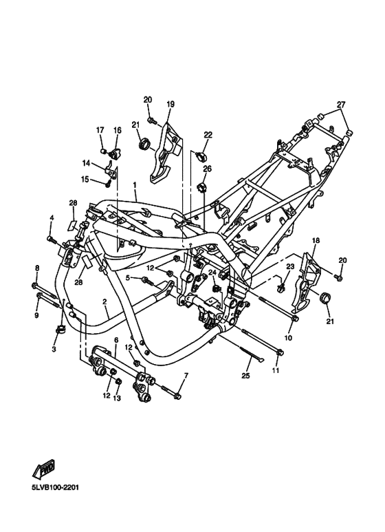 FZS1000 FZS10S Frame comp