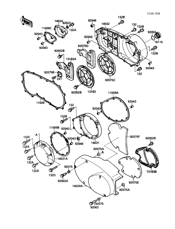 VN1500 Крышки двигателя