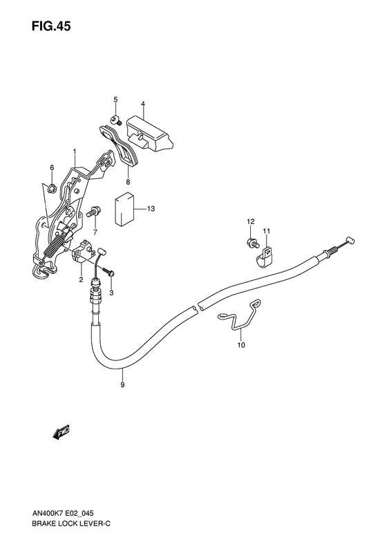 Brake lock lever