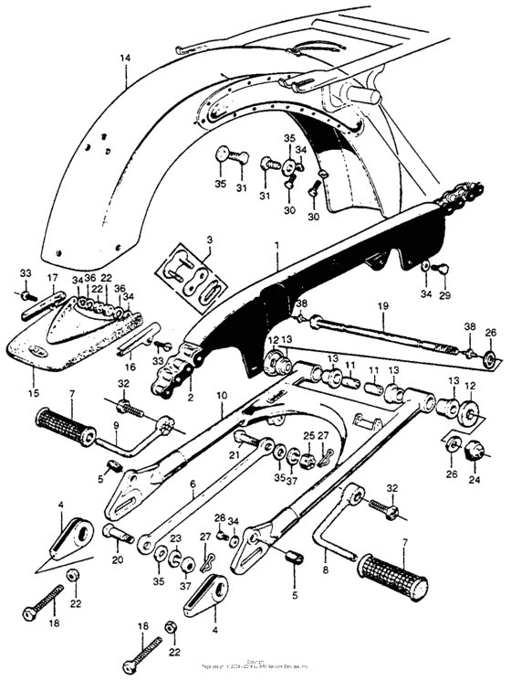 Swingarm + rear fender