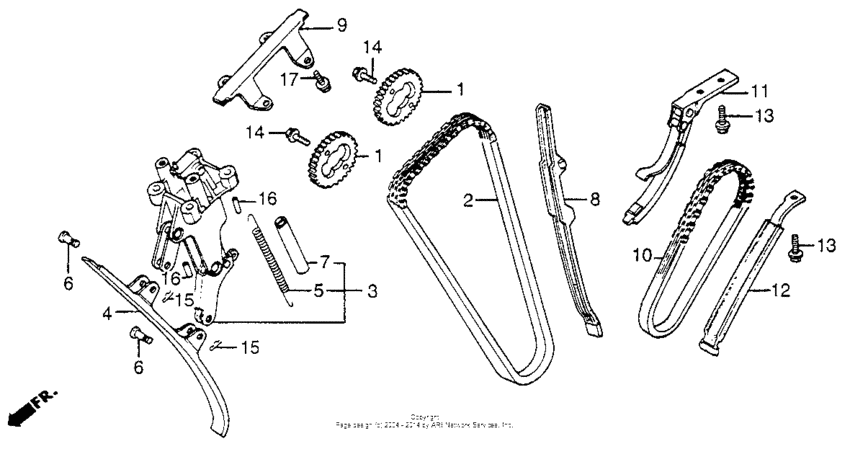 Cam chain + tensioner