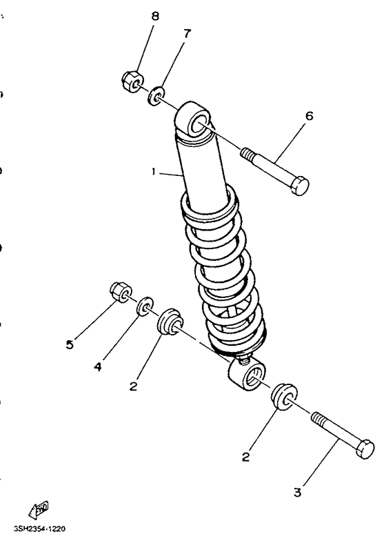 TDR125R Задняя подвеска