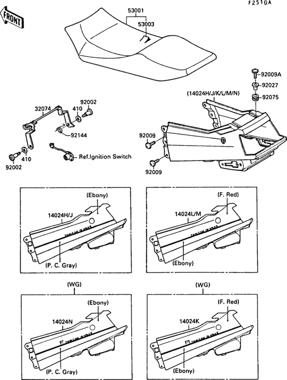 Seat(1/2)(zx750-f2/f2a)