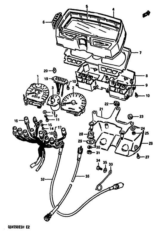 Speedometer-tachometer