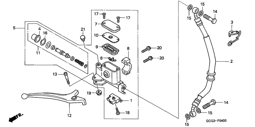 Fr. brake master cylinder